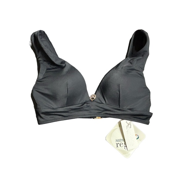 ANGABRIEL womens eco friendly black padded push up bikini swim top size M NWT - Picture 7 of 7